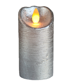 Светодиодная свеча Star Trading LED Glow WAX Silver 068-80