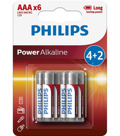 Батарейка AAA Philips LR03P6BP/10 (6 штук)