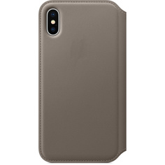 Аксессуар Чехол APPLE iPhone X Leather Case Folio Taupe MQRY2ZM/A