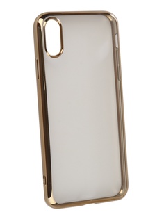 Аксессуар Чехол iBox для APPLE iPhone XR Blaze Silicone Gold frame УТ000016107