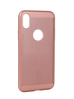 Аксессуар Чехол Brosco для APPLE iPhone X Perforated Pink IPX-HOLE-PINK