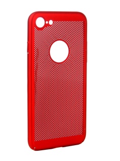 Аксессуар Чехол Brosco для APPLE iPhone 8 Perforated Red IP8-HOLE-RED