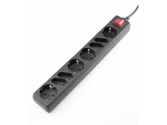 Удлинитель Schwabe 8 Sockets 1.4m Black 16812AS