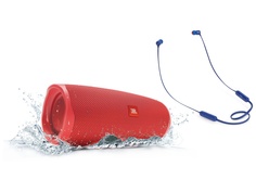 Колонка JBL Charge 4 Red + наушники T110BT Blue