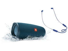 Колонка JBL Charge 4 Blue + наушники T110BT Blue