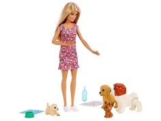 Кукла Mattel Barbie FXH08 Барби и щенки