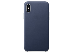 Аксессуар Чехол APPLE iPhone XS Leather Case Midnight Blue MRWN2ZM/A