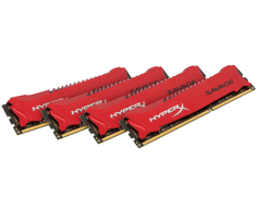 Модуль памяти Kingston HyperX Savage DDR3 DIMM 1600MHz PC3-12800 CL9 - 32Gb KIT (4x8Gb) HX316C9SRK4/32