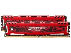 Модуль памяти Crucial Ballistix Sport LT Red DDR4 DIMM 3000MHz PC4-24000 CL15 - 16Gb KIT (2x8Gb) BLS2K8G4D30AESEK