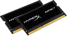 Модуль памяти HyperX Impact DDR3L SO-DIMM 1600MHz PC3-12800 CL9 - 16Gb KIT (2x8Gb) HX316LS9IBK2/16 Kingston