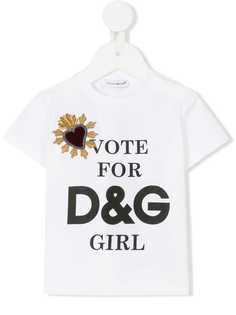 Dolce & Gabbana Kids декорированная футболка