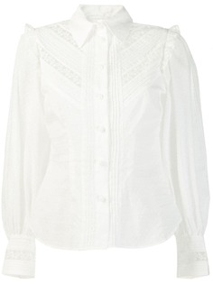 Zimmermann рубашка с кружевными вставками