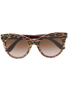 Dolce & Gabbana Eyewear солнцезащитные очки в оправе кошачий глаз с принтом