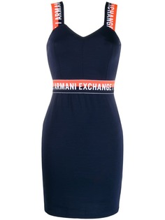 Armani Exchange платье с логотипами