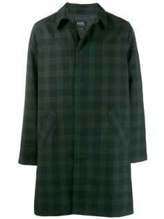 A.P.C. клетчатый плащ New England