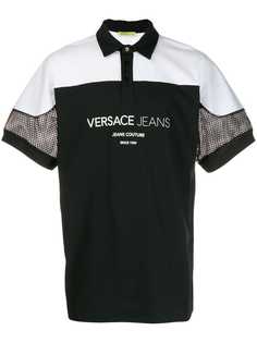 Versace Jeans рубашка-поло с сетчатыми рукавами