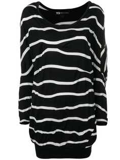Y-3 свитер в стиле оверсайз в волнистую полоску