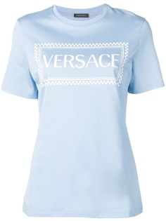 Versace футболка с винтажным логотипом в стиле 90-х