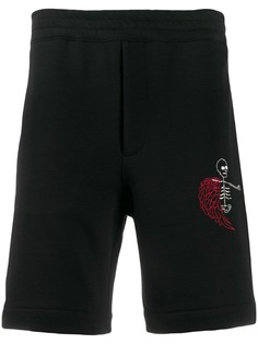 Alexander McQueen спортивные шорты с вышивкой