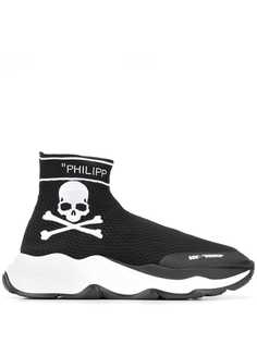 Philipp Plein высокие кроссовки Skull