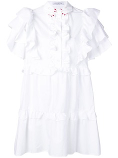 Vivetta рубашка с вышивкой на воротнике