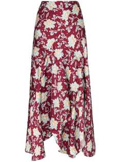 Chloé юбка миди с цветочным принтом