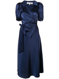 Dvf Diane Von Furstenberg платье миди с запахом и короткими рукавами