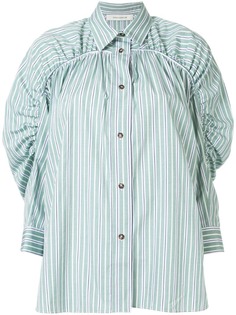 Cédric Charlier рубашка в полоску со сборками