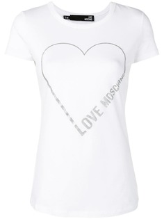Love Moschino футболка с принтом сердца и логотипа