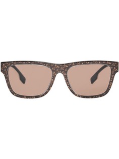 Burberry Eyewear Monogram Stripe Square Frame Sunglasses