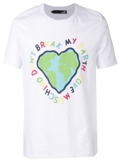 Love Moschino футболка Dont break my Earth с принтом