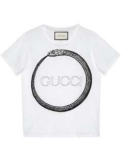 Gucci футболка с принтом Gucci Ouroboros