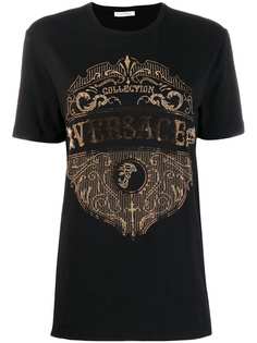 Versace Collection футболка с декорированным логотипом
