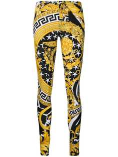 Versace легинсы с принтом Baroque
