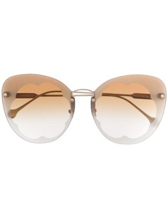 Salvatore Ferragamo Eyewear солнцезащитные очки в массивной оправе