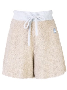 Off-White трикотажные шорты с нашивкой-логотипом