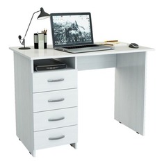 Стол компьютерный МАСТЕР Милан, ЛДСП, белый Master