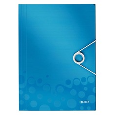 Папка на резинке Esselte Leitz WOW 45990036 1 отдел. A4 полипропилен синий вмест.:150лист.