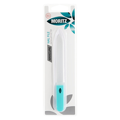 Пилка для ногтей MORITZ стеклянная с силиконовой ручкой 14 см