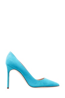 Голубые замшевые туфли BB 105 Manolo Blahnik