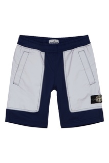 Контрастные шорты Stone Island Kids