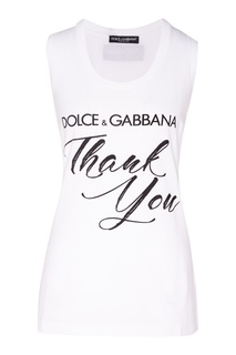 Майка с логотипом и надписью Dolce&Gabbana