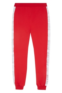Красные спортивные брюки с лампасами Philipp Plein Kids