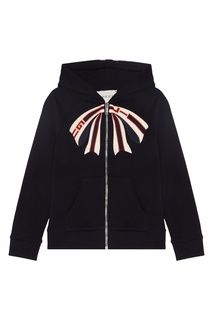 Синее худи с принтом Gucci Kids