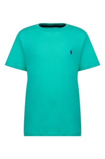 Бирюзовая футболка с логотипом Polo Ralph Lauren Kids