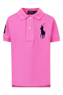 Розовое поло с вышивкой Polo Ralph Lauren Kids