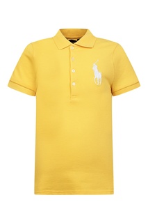 Желтое поло с вышивкой Polo Ralph Lauren Kids