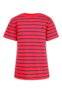 Красная футболка в полоску Polo Ralph Lauren Kids