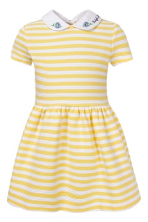 Платье в желто-белую полоску Polo Ralph Lauren Kids