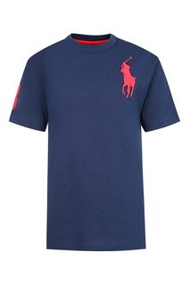 Темно-синяя футболка с логотипом Polo Ralph Lauren Kids